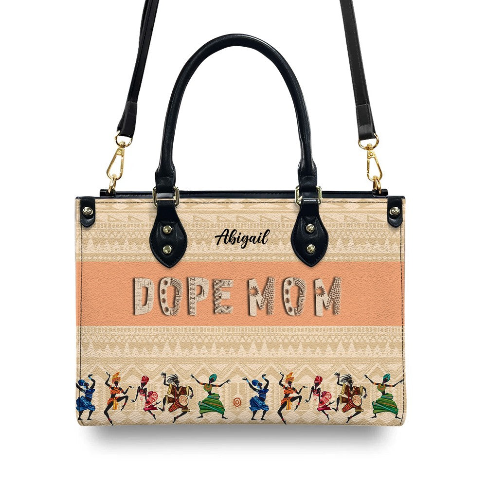 Christianartbag Handbags- DOPE Mom - DOPE Grandma - Personalized Leather Handbag - CABLTB02121224