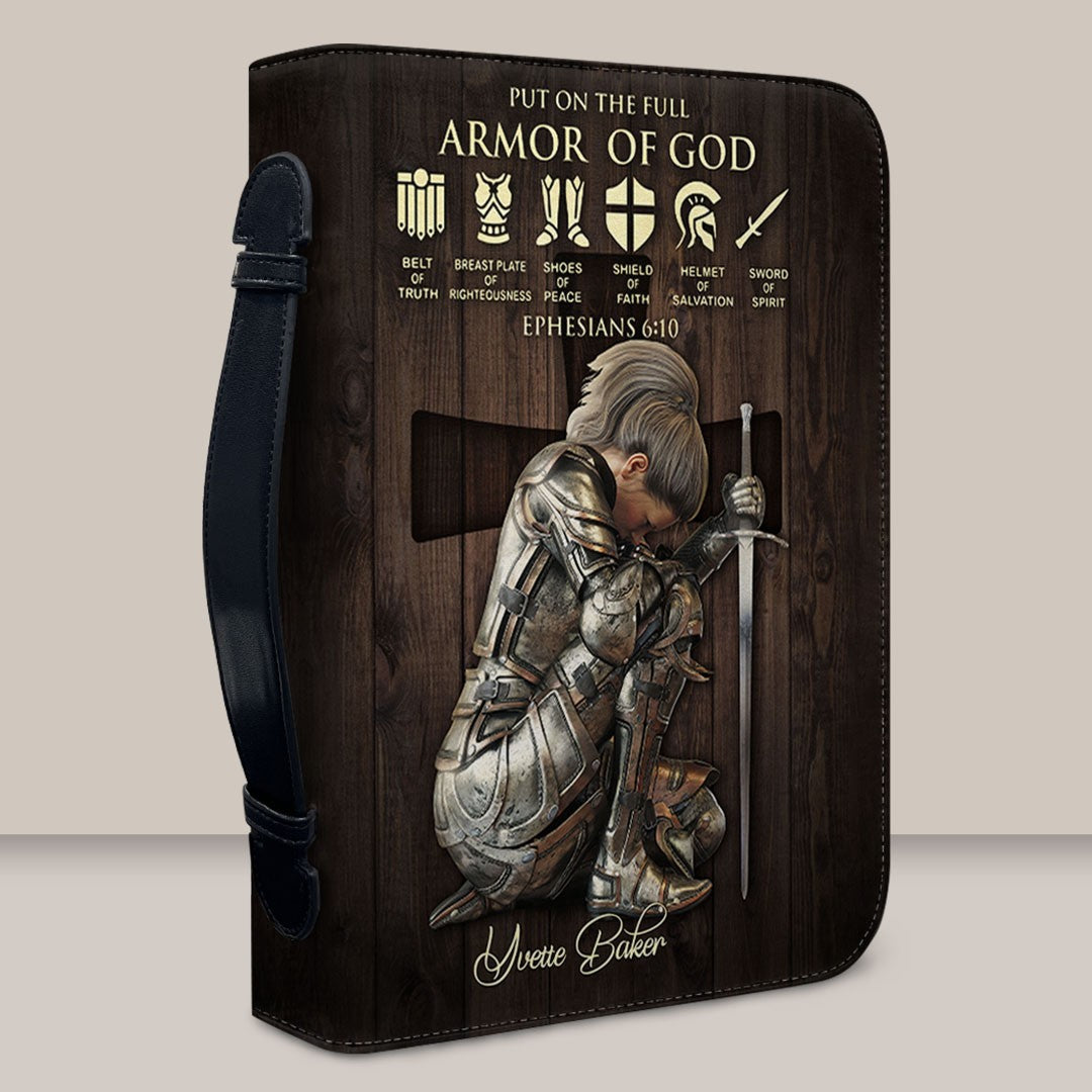 CHRISTIANARTBAG Custom Armor of God Bible Cover - Personalized Faith Accessory - Personalized Bible Cover - Bible Cover For Women, CABBBCV01030823.