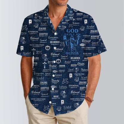 Christianartbag Hawaiian Shirt, GOD Says I Am Hawaiian Shirt, Christian Hawaiian Shirts For Men & Women, CABHWS0181225
