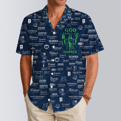 Christianartbag Hawaiian Shirt, GOD Says I Am Hawaiian Shirt, Christian Hawaiian Shirts For Men & Women, CABHWS0181225