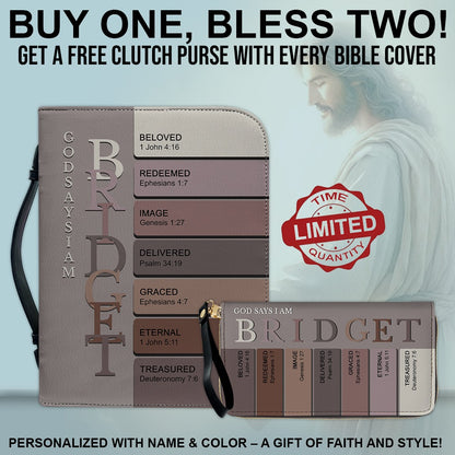 CHRISTIANARTBAG Bible Cover - Uncover the sacred meaning of your name - Personalized Bible Cover, Free Clutch Purse Gift | CHRISTIANARTBAG