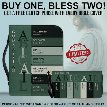 CHRISTIANARTBAG Bible Cover - Uncover the sacred meaning of your name - Personalized Bible Cover, Free Clutch Purse Gift | CHRISTIANARTBAG