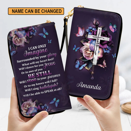 Christianartbag Clutch Purse, I Can Only Imagine Clutch Purse For Women, Personalized Name, Christian Gifts For Women, CAB13091223. - Christian Art Bag