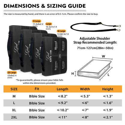 Personalized “God Says I Am” Bible Cover – Custom Name Christian Bible Case by CHRISTIANARTBAG