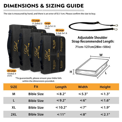 Personalized “God Says I Am” Bible Cover – Custom Name Christian Bible Case by CHRISTIANARTBAG 112025