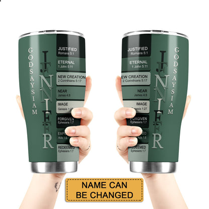 Christianartbag Drinkware, Uncover The Sacred Meaning Of Your Name, Personalized Tumbler, Christian Gifts, CABTB014825