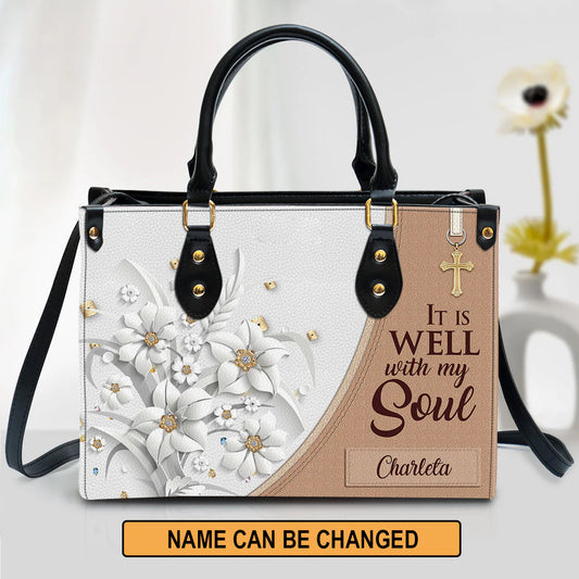 Christianart Designer Handbags, It Is Well With My Soul, Personalized Gifts, Gifts for Women. - Christian Art Bag