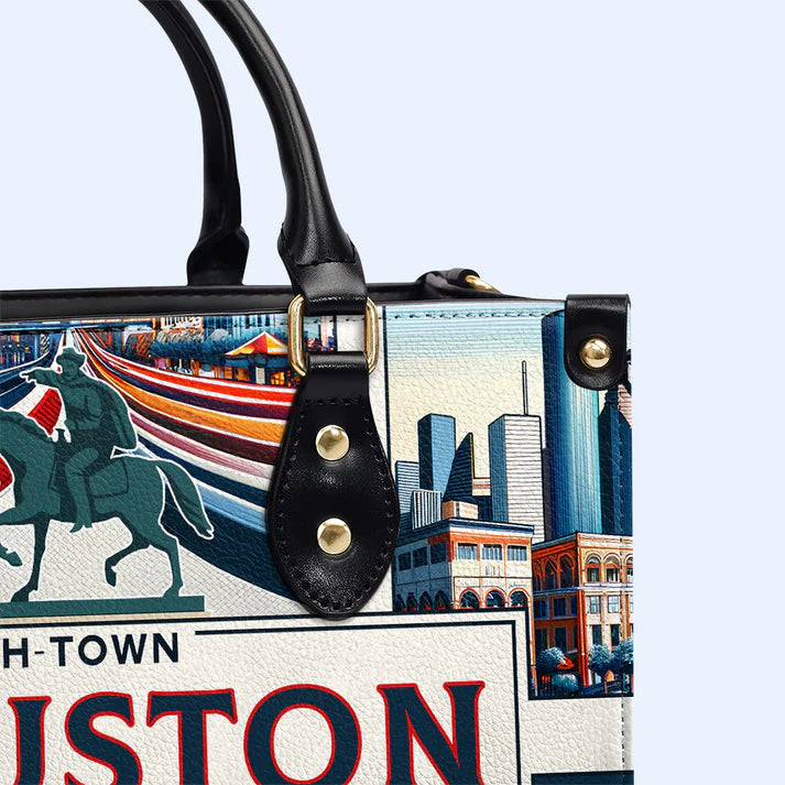 Houston H-Town Leather Handbag by CHRISTIANARTBAG – Bold City Flair - CABLTHB08010424.