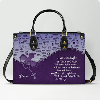 Personalized Christian Leather Handbag and Long Wallet Set – Custom Name, Faith-Inspired Gift for Women