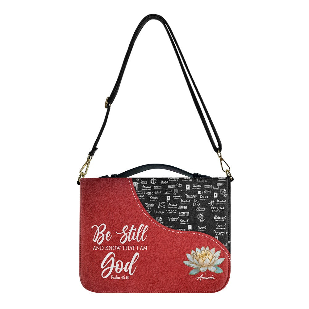 Personalized Red Bible Cover with Scripture | Custom Christian Gift for Women & Men