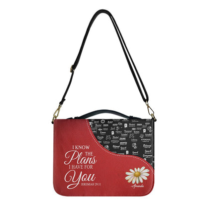 Personalized Red Bible Cover with Scripture | Custom Christian Gift for Women & Men