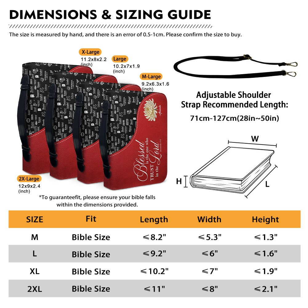 Personalized Red Bible Cover with Scripture | Custom Christian Gift for Women & Men