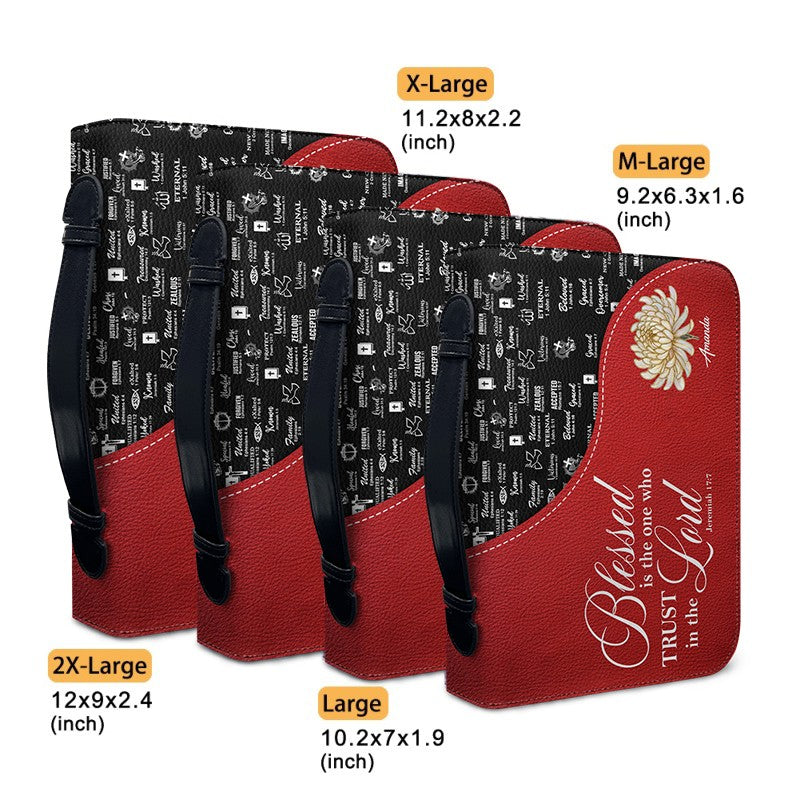 Personalized Red Bible Cover with Scripture | Custom Christian Gift for Women & Men