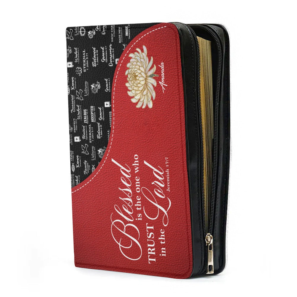 Personalized Red Bible Cover with Scripture | Custom Christian Gift for Women & Men