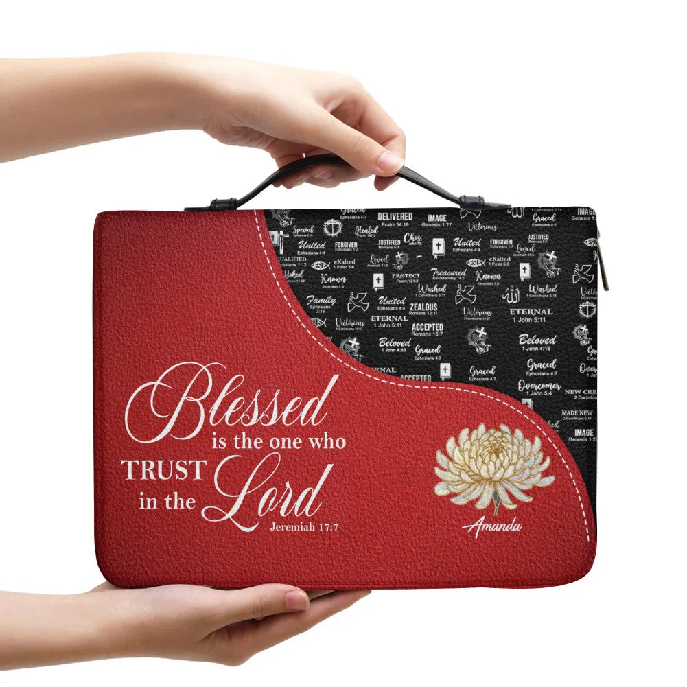Personalized Red Bible Cover with Scripture | Custom Christian Gift for Women & Men