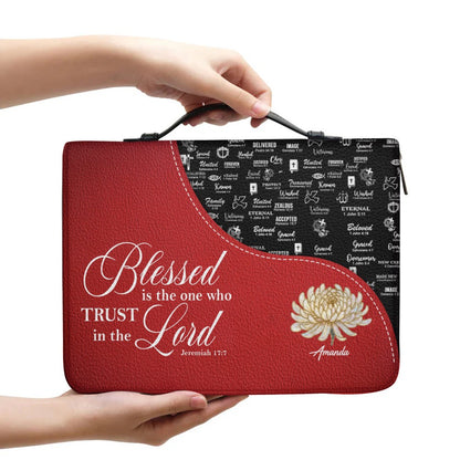 Personalized Red Bible Cover with Scripture | Custom Christian Gift for Women & Men