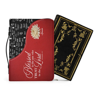Personalized Red Bible Cover with Scripture | Custom Christian Gift for Women & Men