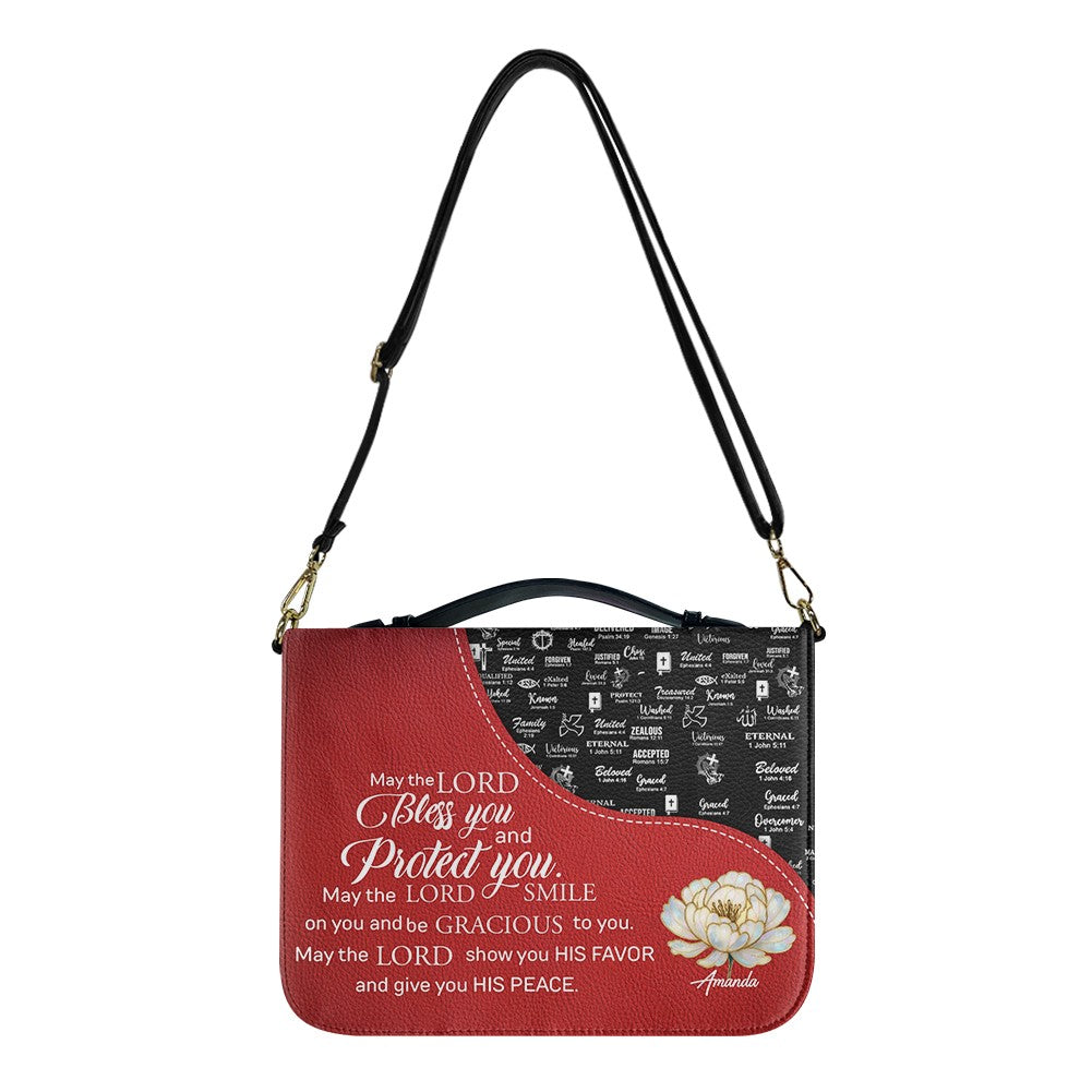 Personalized Red Bible Cover with Scripture | Custom Christian Gift for Women & Men
