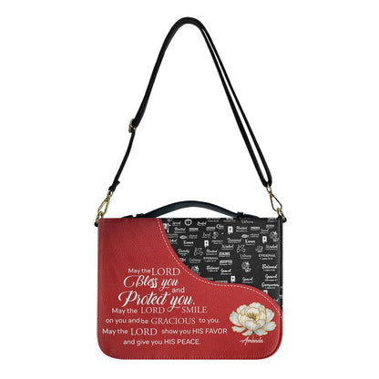 Personalized Red Bible Cover with Scripture | Custom Christian Gift for Women & Men