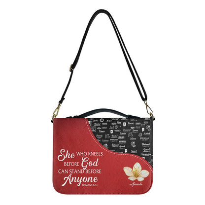 Personalized Red Bible Cover with Scripture | Custom Christian Gift for Women & Men