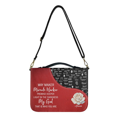 Personalized Red Bible Cover with Scripture | Custom Christian Gift for Women & Men