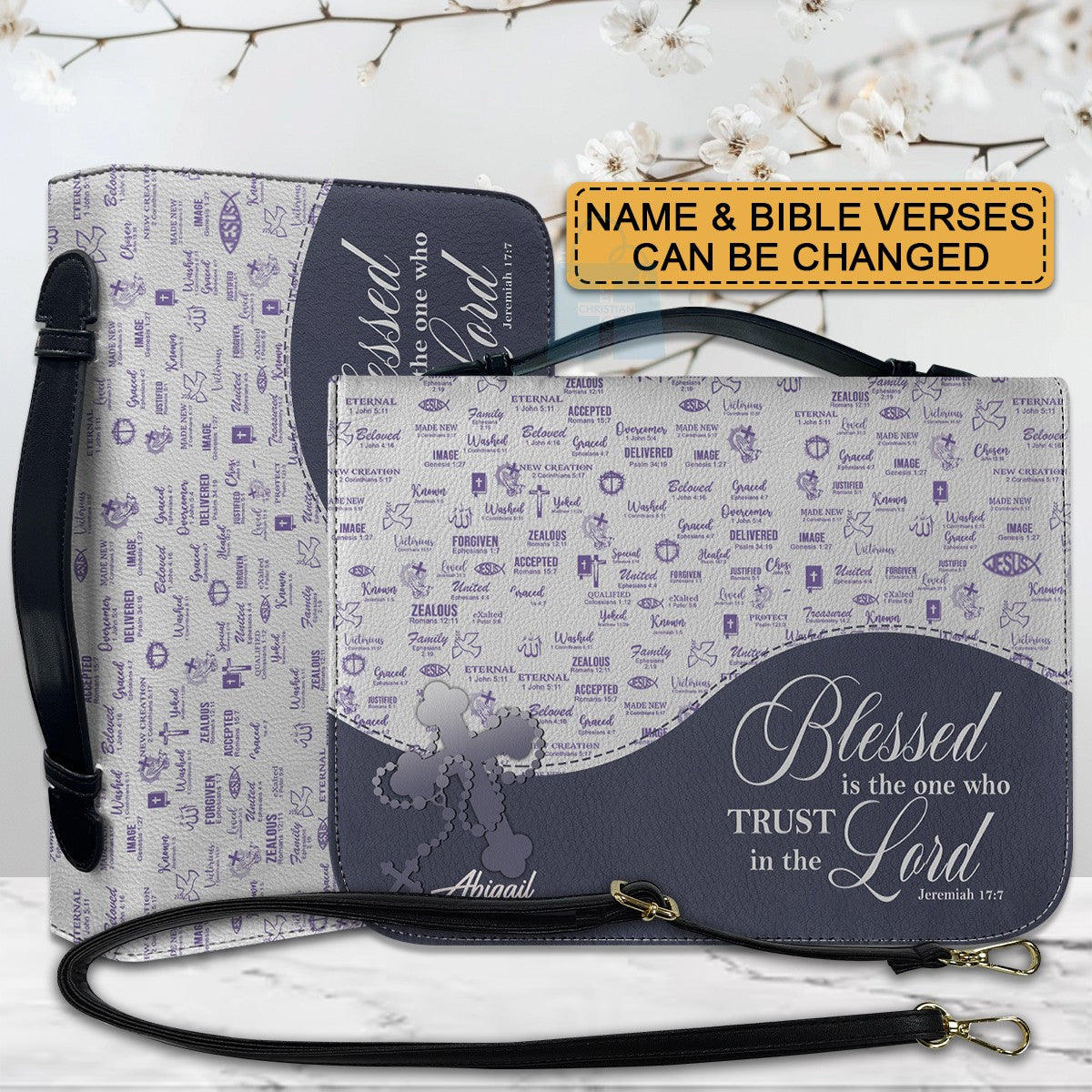 Blessed Is The One Personalized Bible Cover | CHRISTIANARTBAG Custom S ...
