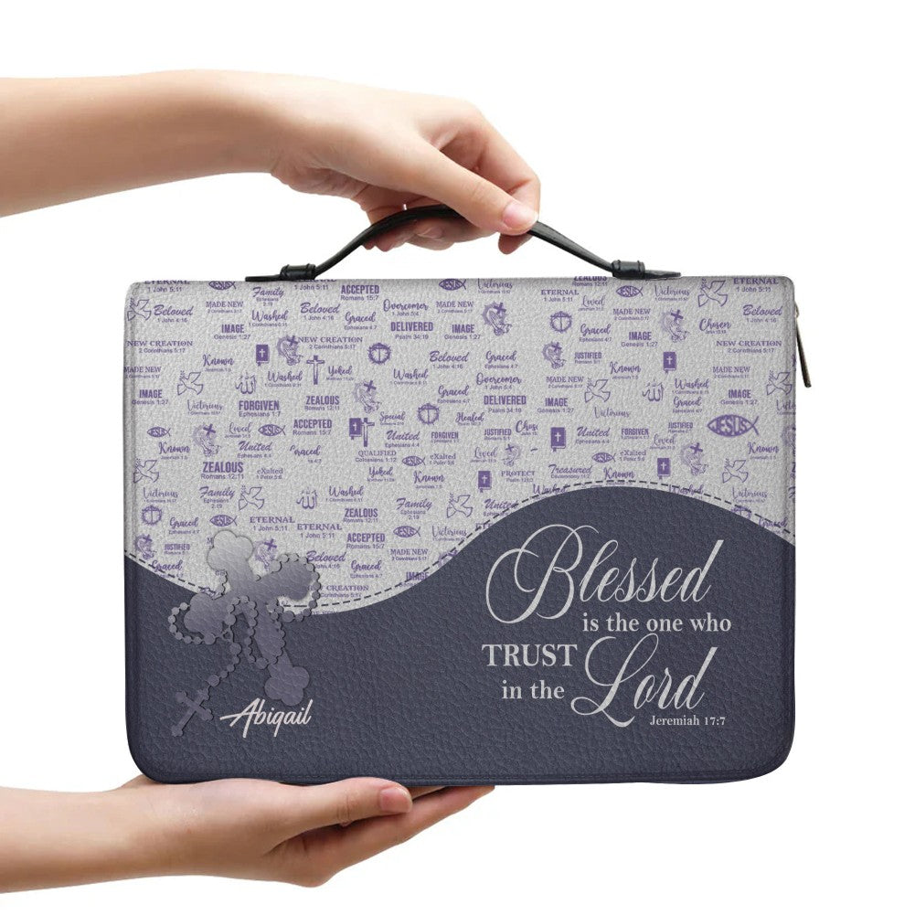 Blessed Is The One Personalized Bible Cover | CHRISTIANARTBAG Custom Scripture Book Cover