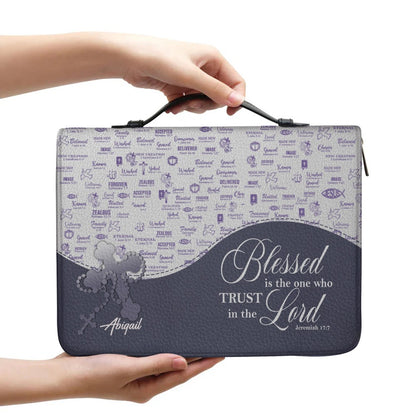 Blessed Is The One Personalized Bible Cover | CHRISTIANARTBAG Custom Scripture Book Cover