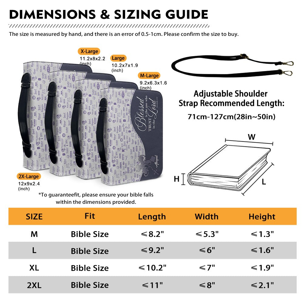 Blessed Is The One Personalized Bible Cover | CHRISTIANARTBAG Custom Scripture Book Cover