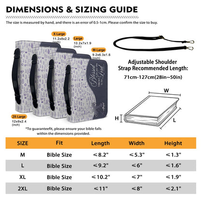 Blessed Is The One Personalized Bible Cover | CHRISTIANARTBAG Custom Scripture Book Cover