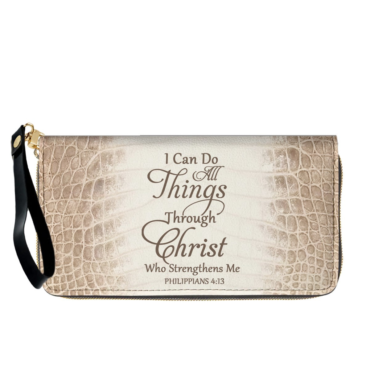 Personalized Christian Leather Handbag & Long Wallet Set – Custom Bible Verse Gift for Women