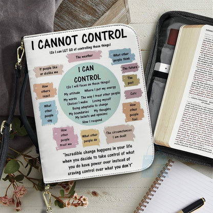 CHRISTIANARTBAG Bible Cover - I Cannot Control - Personalized Bible Cover, CABBBCV08120824.