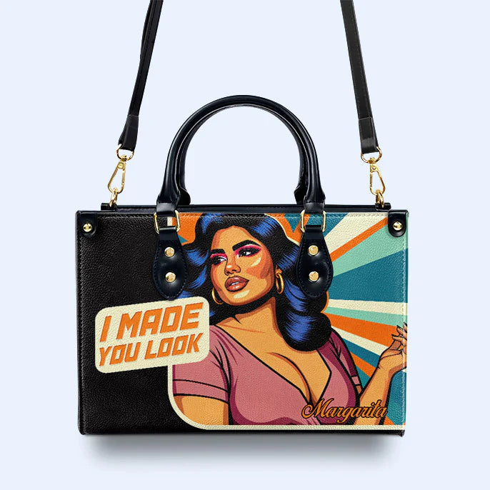 Bold & Beautiful: 'I Made You Look' Pop Art Leather Purse by CHRISTIANARTBAG CABLTHB01020424.