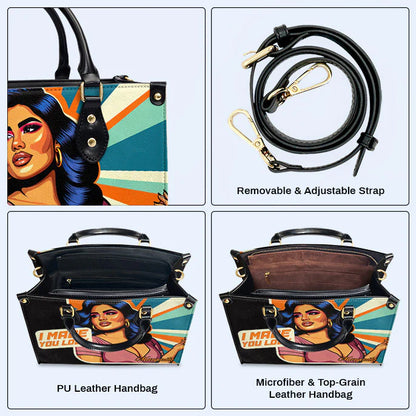 Bold & Beautiful: 'I Made You Look' Pop Art Leather Purse by CHRISTIANARTBAG CABLTHB01020424.