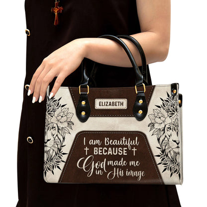 Christianartbag Handbag, I Am Beautiful Because God Made Me In His Image, Personalized Gifts, Gifts for Women, Christmas Gift. - Christian Art Bag