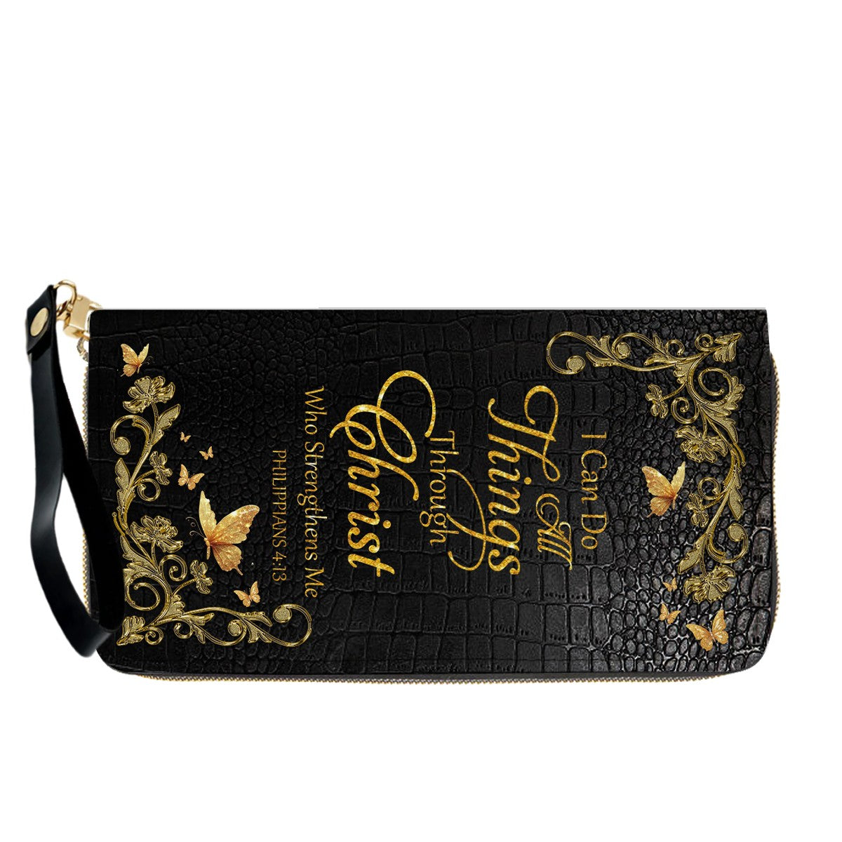 "I Can Do All Things" Inspirational Leather Bag & Wallet Set | CHRISTIANARTBAG™ CAB01042326