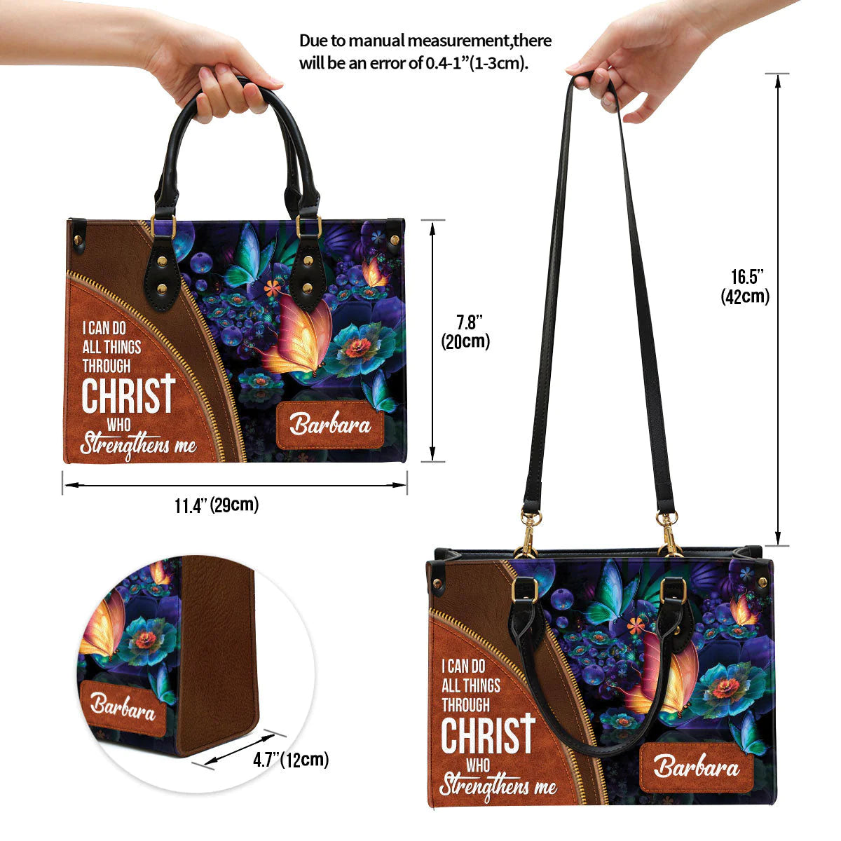 Christianartbag Handbags, I Can Do All Things Through Christ Leather Bags, Personalized Bags, Gifts for Women, Christmas Gift, CABLTB01300723. - Christian Art Bag