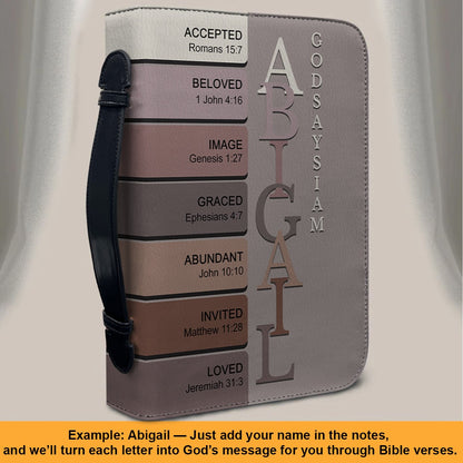 CHRISTIANARTBAG Bible Cover - Uncover the sacred meaning of your name - Personalized Bible Cover, CABBBCV02030624.