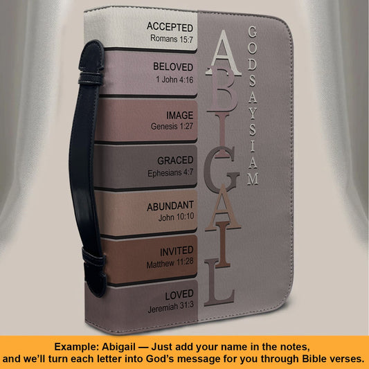 CHRISTIANARTBAG Bible Cover - Uncover the sacred meaning of your name - Personalized Bible Cover, CABBBCV02030624.