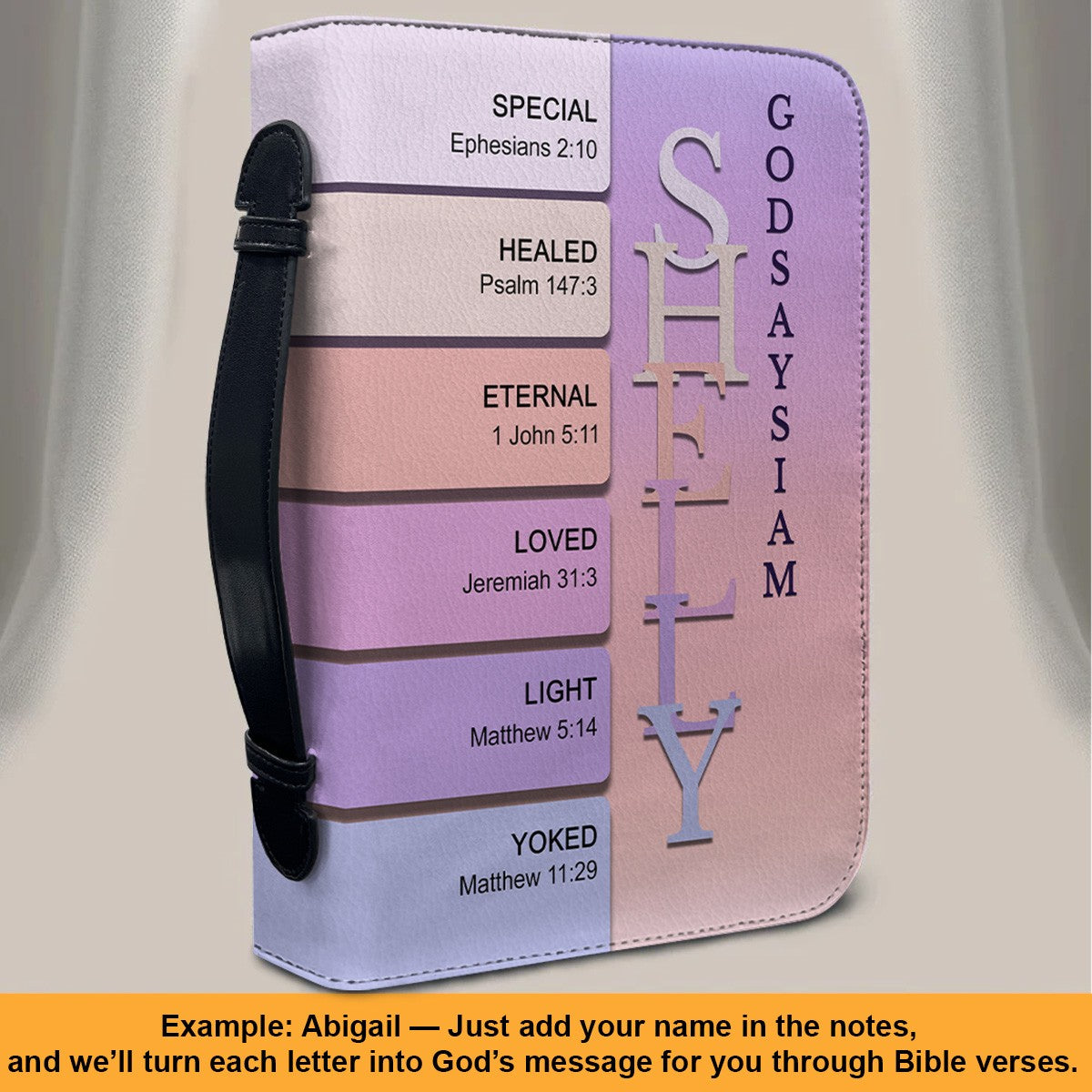 CHRISTIANARTBAG Bible Cover - Uncover the sacred meaning of your name - Personalized Bible Cover, CABBBCV02030624.