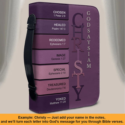 CHRISTIANARTBAG Bible Cover - Uncover the sacred meaning of your name - Personalized Bible Cover, CABBBCV02030624. Affiliate