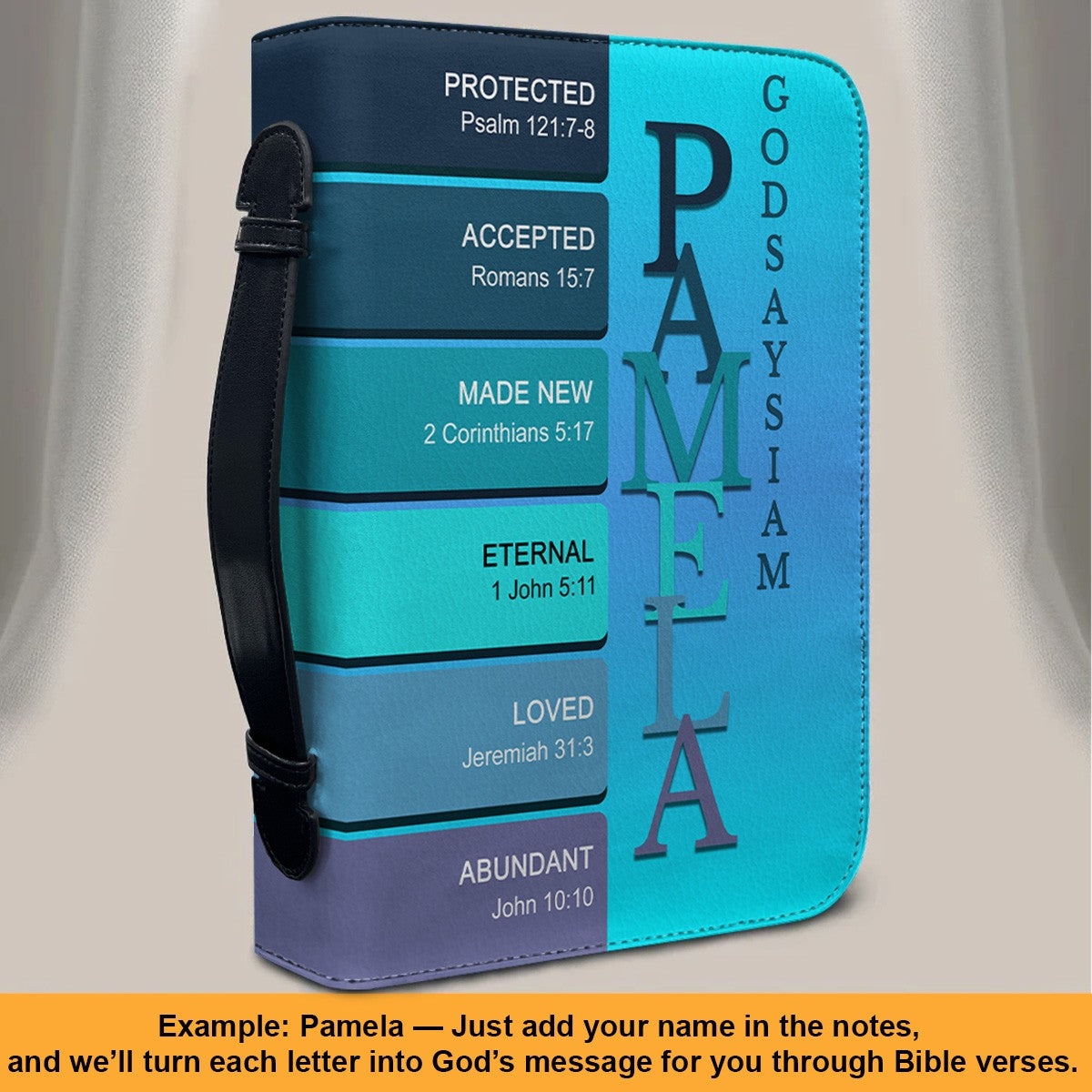 CHRISTIANARTBAG Bible Cover - Uncover the sacred meaning of your name - Custom Color - Personalized Bible Cover, CABBBCV01110924.