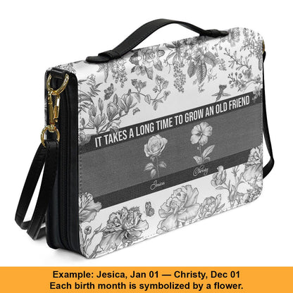 Personalized Bible Cover with Name & Birth Month Flower – Custom Christian Gift, Floral Scripture Cover, Unique Birthday Gift for Women