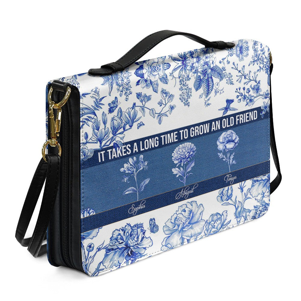 Personalized Bible Cover with Name & Birth Month Flower – Custom Christian Gift, Floral Scripture Cover, Unique Birthday Gift for Women