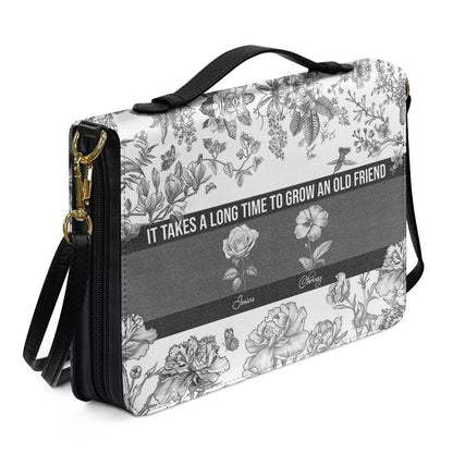 Personalized Bible Cover with Name & Birth Month Flower – Custom Christian Gift, Floral Scripture Cover, Unique Birthday Gift for Women