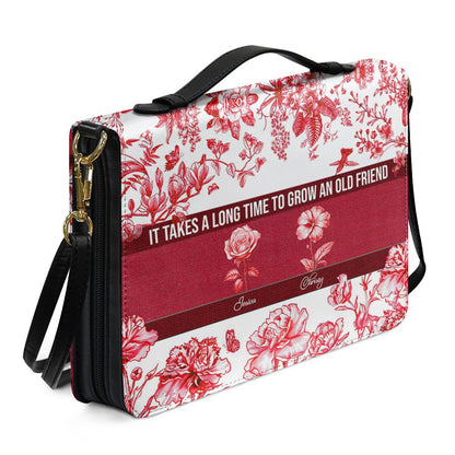 Personalized Bible Cover with Name & Birth Month Flower – Custom Christian Gift, Floral Scripture Cover, Unique Birthday Gift for Women