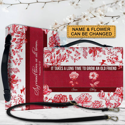 Personalized Bible Cover with Name & Birth Month Flower – Custom Christian Gift, Floral Scripture Cover, Unique Birthday Gift for Women