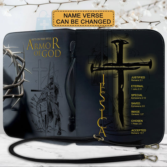 Christianart Bible Cover - Empower Your Faith with the Armor of God - Uncover the sacred meaning of your name - Personalized Bible Cover - CABBBCV01123024