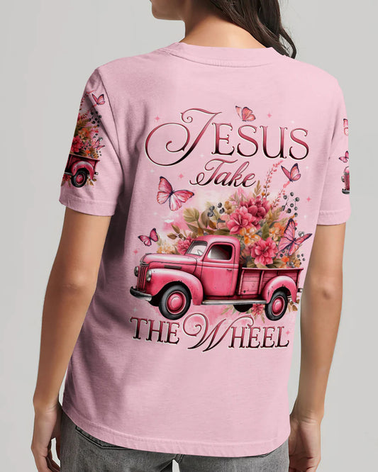 Christianartbag 3D T-Shirt For Women - Pink Vintage Truck Faith T-Shirt – Embrace Your Belief in Style - CABCLT01130324.