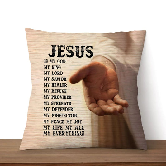 Christianartbag Pillow, Jesus Is My Everything, Personalized Throw Pillow, Christian Gift, Christian Pillow, Christmas Gift. - Christian Art Bag